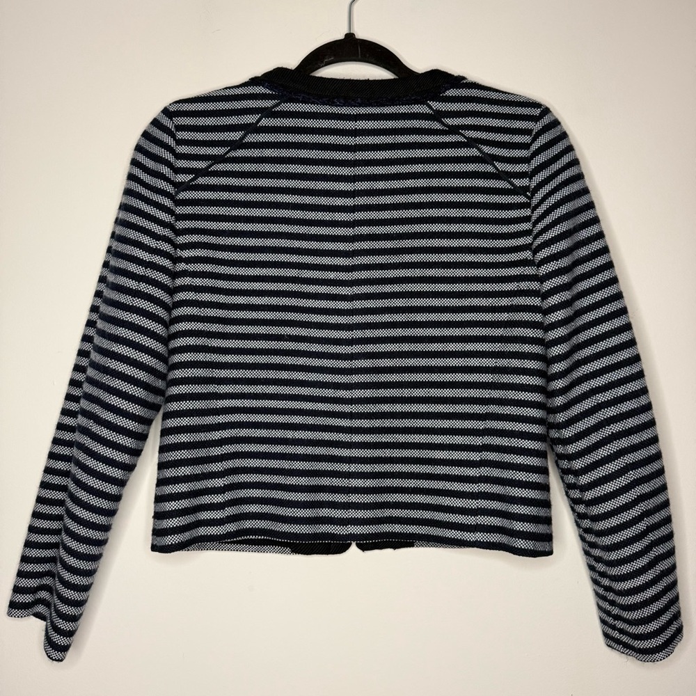 J. CREW Suiting Glitter Tweed Preppy Office Work Academia Striped Blazer Jacket - Picture 8 of 9